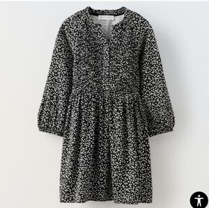 Zara | Girls Floral Leaf Print Dress Size 13/14